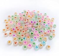 Vista 7 de 800 cuentas redondas blancas de letras del alfabeto acrílico de 4x7mm de la A a la Z, formas mixtas de plástico, cuentas sueltas a granel