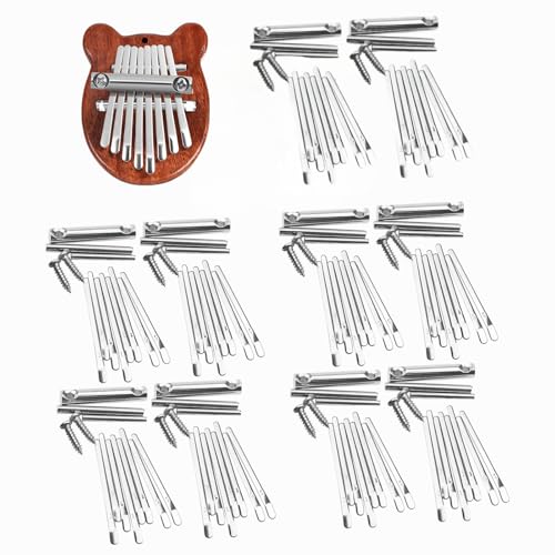 10 Sets Thumb Piano Shrapnel Portable 8-keys Finger Piano Kalimba Replacement for Beginner Adult Diy DIY Metal Shrapnel Crafts