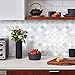 STICKGOO Arabesque Peel and Stick Backsplash, 12'X12' Self Adhesive Wall Tile (Thicker Design, Light Tones)