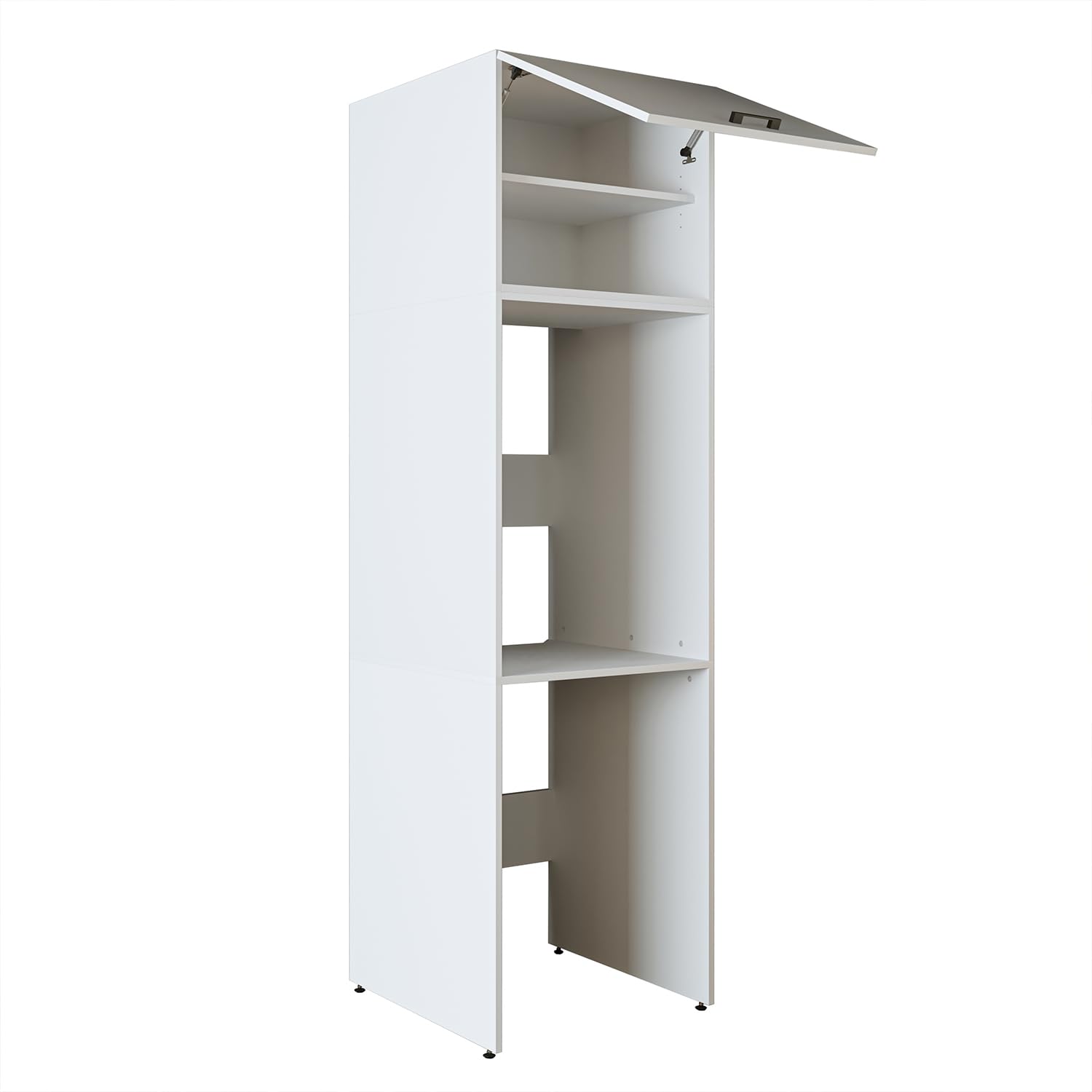 ROOMART Waschmaschinenschrank Duo, Schrank für Trockner & Waschmaschine, Waschmachinenüberbau, Waschmaschinenregal, Badregal für Waschküche, HBT: 176x67x65 cm (Weiß, Höhe: 231 cm)