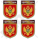 MONTENEGRO Montenegrino Crna Gora Escudo 50mm (2') Pegatinas de Vinilo Adhesivos, Stickers, Calcomanias Decals x4