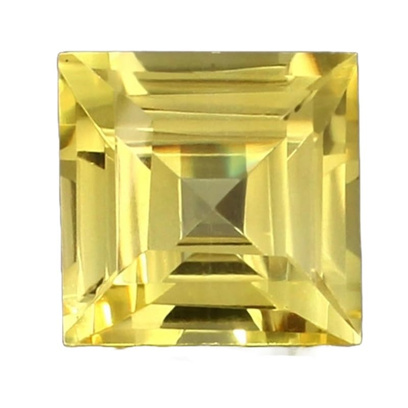 Saphir jaune naturel taillé en princesse pour sertir vos bagues et colliers faits main