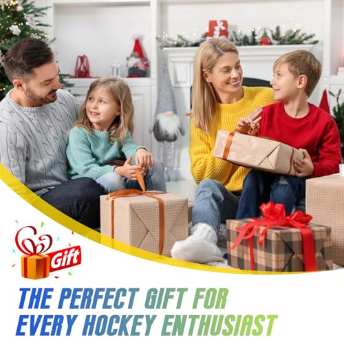 Knee Hockey Set, Full Court Mini Hockey Sets -106x96 in, Easy to Assemble and Disassemble, Very Durable and Reusable, Intense Confrontation, Stable and Firm