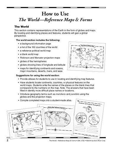 Evan-Moor Educational Publishers The World: Reference Maps & Forms Book (World & U.S. Maps) - Image 8