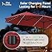 PHI VILLA 13ft Patio Umbrella with Solar-Powered 120 PCS LED Color-Changing Lights, Triple-Head Large Rectangle Umbrella Outdoor Patio for Table with Crank Lift,Red(No Base)