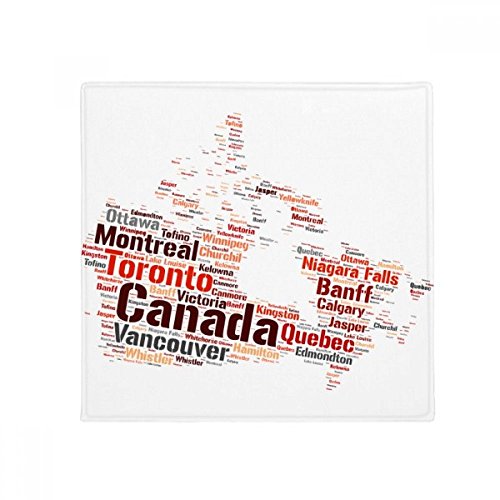 Tapis animaux Canada carte des villes antidérapant multiusage 50x50cm