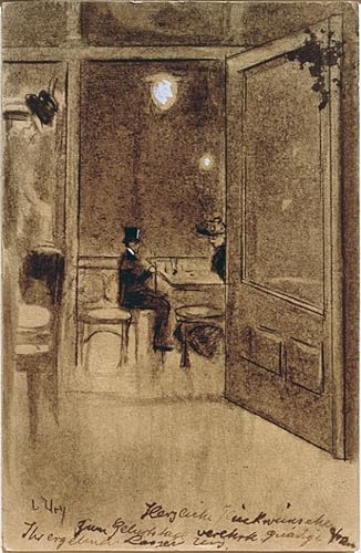 Affiche impression prints toile peinture murale Saal Café Lesser Ury salon 60x90cm