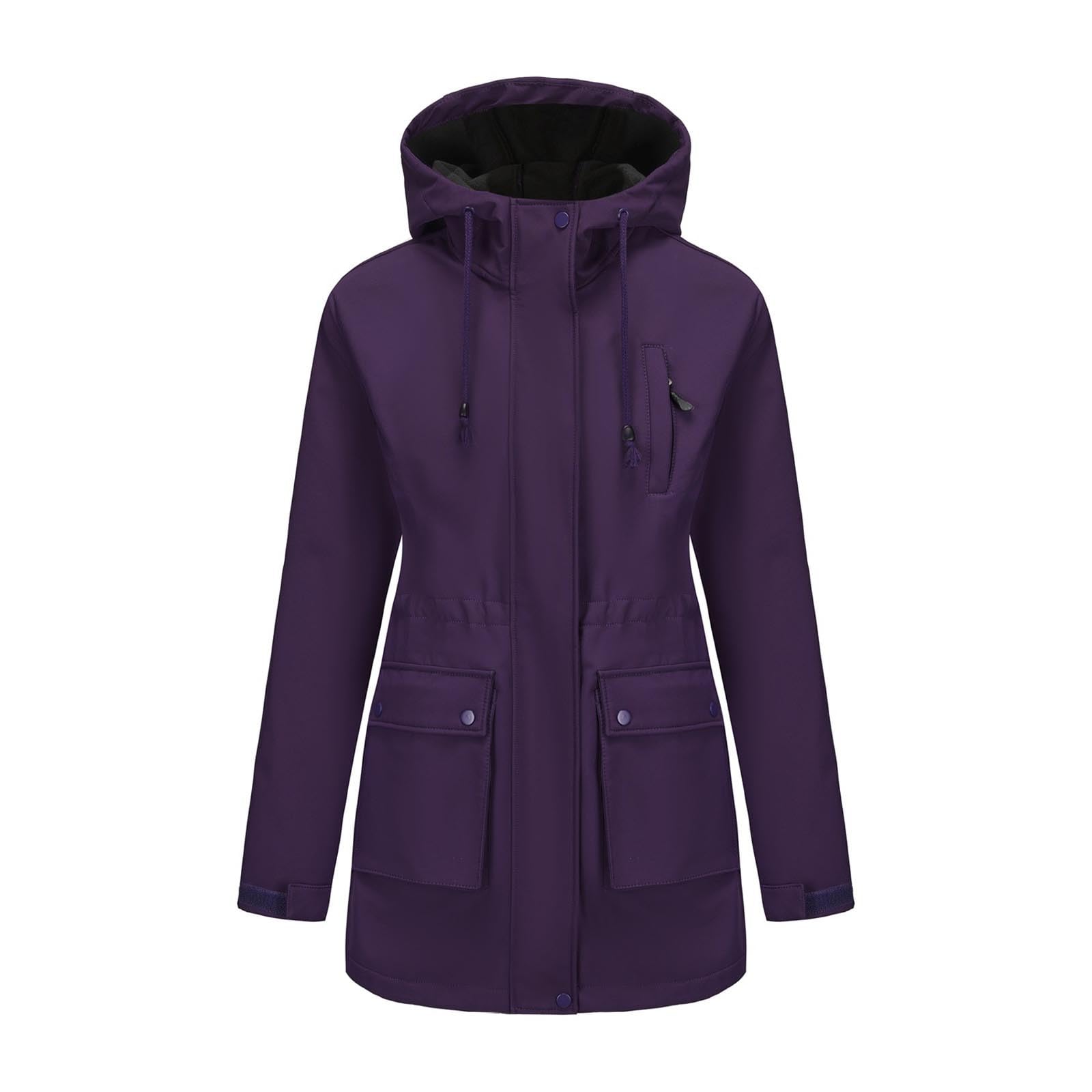 Chubasuero Mujer Impermeable Transpirable Ligero Cortavientos Con Capucha Chaqueta Softshell Abrigo Funcional Informal Chubasquero Con Cremallera Completa Al Aire Libre Para Running, Senderismo