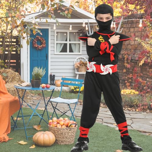 Disfraz completo ninja para niños con accesorios miniatura 2
