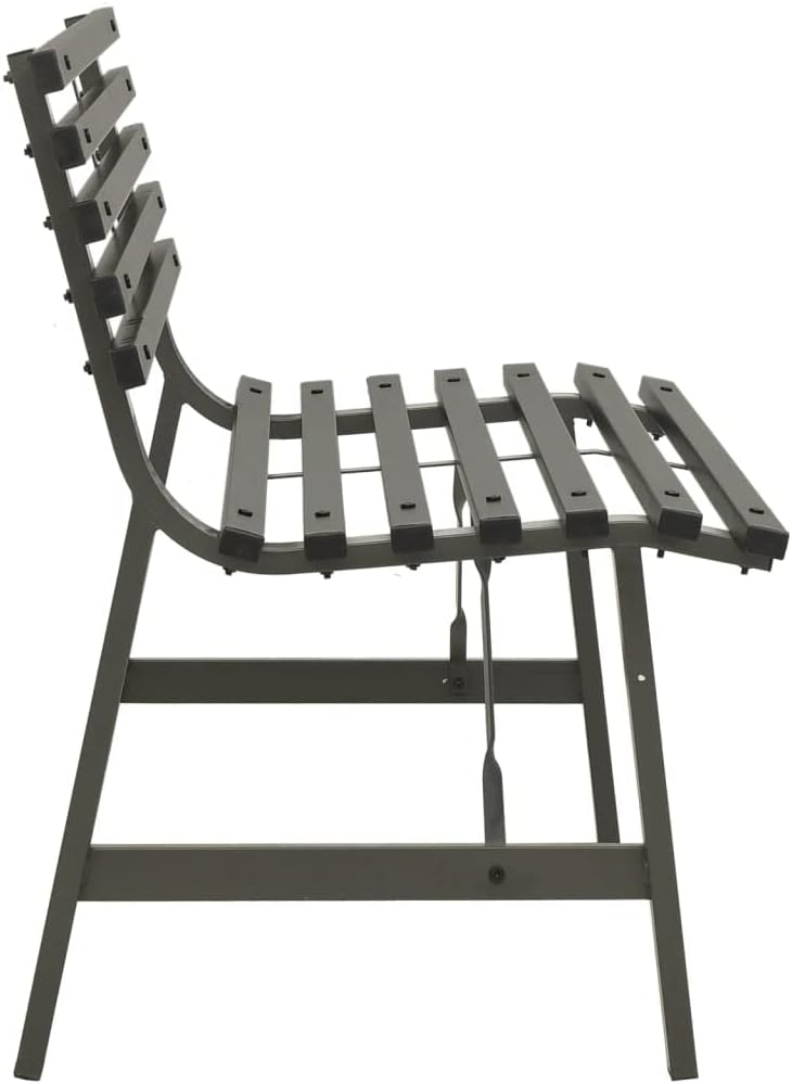 Patio Bench,Street Bench,Front Porch Bench,Park Bench,Garden Benches for Outdoors,for Garden Porch Park Front Porch Balcony Outdoor, 43.3" Steel Black