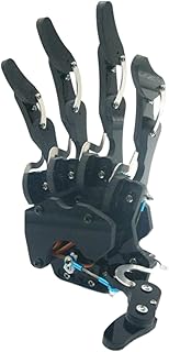 CHLOES Robot toy Robotic Mechanical Claw Clamper Gripper, Arm Right Hand Five Fingers with Servos black Smart programmable robot