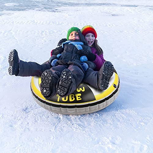 Sunyplay Snow Tube For Winter Fun, Inflatable 47 Inch Heavy Duty Snow Sleds For Youngsters And Adults #TOP5