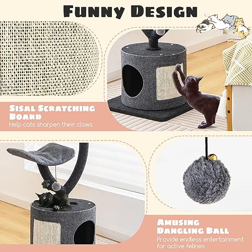 Árbol para gatos Tangkula interior 35 pulgadas 3 niveles miniatura 6