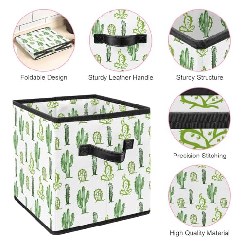 Panier de rangement cactus pliable doté de poignées solides - 5