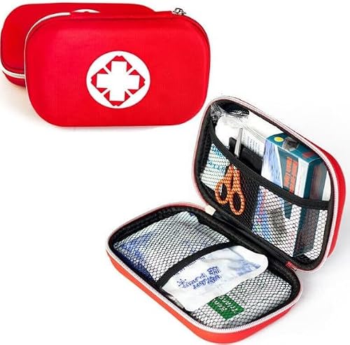 OD Emergency First Aid Kit, 47-Piece Set, Portable Survival Kit with Red Case, Multifunctional Pocket Card Included PLEASE NOTE, Next Day Delivery Is Only Available From 4 Orders And Above