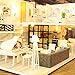 GuDoQi DIY Miniature Dollhouse Kit with Furniture and Music, Tiny House kit 1:24 Scale, Need to Assemble Around 30 Hours, Great Handmade Crafts Gift for Birthday, Christmas, Simple Life House