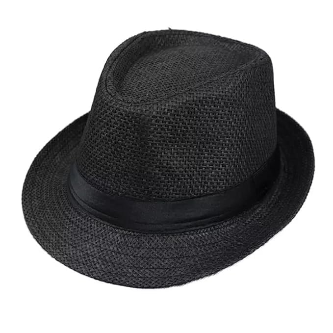 Fashion Black Trilby Stylish Fedora Hat for Boys and Girls-image-9