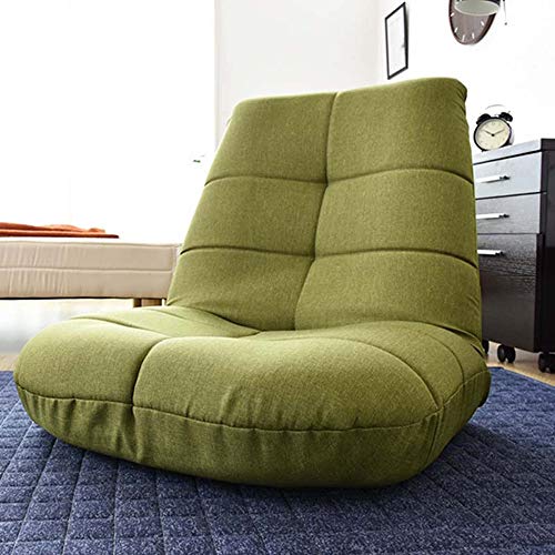 Paddia Japanese Floor Foldable&Adjustable Leisure Chair Linen Fabric Upholstery