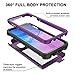 WeLoveCase Galaxy S10e Wallet Case Built in Screen Protector S10e Defender Wallet Card Holder Cover with Hidden Mirror 3 Layer Shockproof Heavy Duty Protection Case for Samsung Galaxy S10e Purple