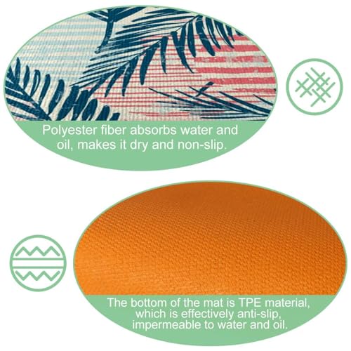 Alfombrillas de cocina absorbentes y lavables para pasillo o lavandería 6