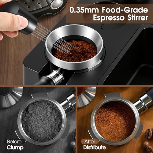 Image of Reoszeank 58mm Espresso Accessories Kit, Espresso Knock Box and Tamping Station, Coffee Tamper, Distributor, WDT Distribution Tool, Dosing Funnel and Puck Screen Set Fits Breville 58 mm Portafilter