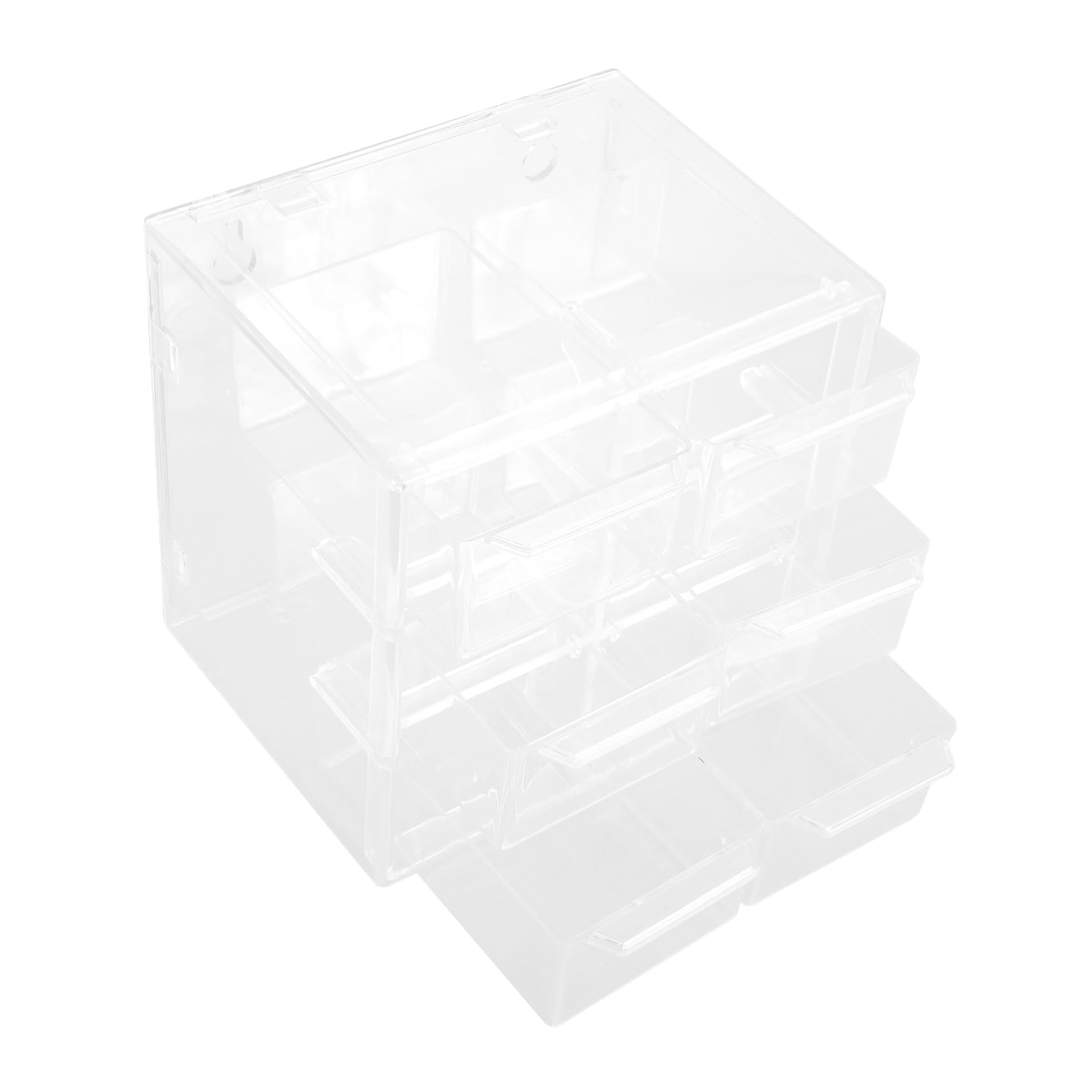 FOMIYES 3 Stück Aufbewahrungsbox Für Farbige Kontaktlinsen Deckel Tasche Kosmetik Balsam Kordelzug Zubehör Abteil Dekorativer Tischorganisator Aufbewahrungsbehälter Transparent Acryl