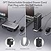 USB C Fast Charger Block 200W, 8 Ports Charging Station for iPhone/Ipad/MacBook, 4C4A GaN Charger Box, Flat Plug Multi Chargers for All Devices 5ft Braided Power Cord with On/Off Switch