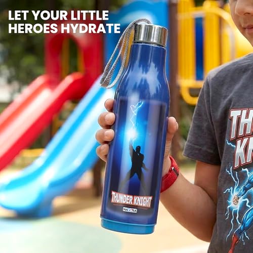 Image of Nayasa Whip 900 ml Insulated Inner Steel Water Bottle | Wide Mouth Leakproof Bottle | BPA-Free Durable Water Bottle | Blue