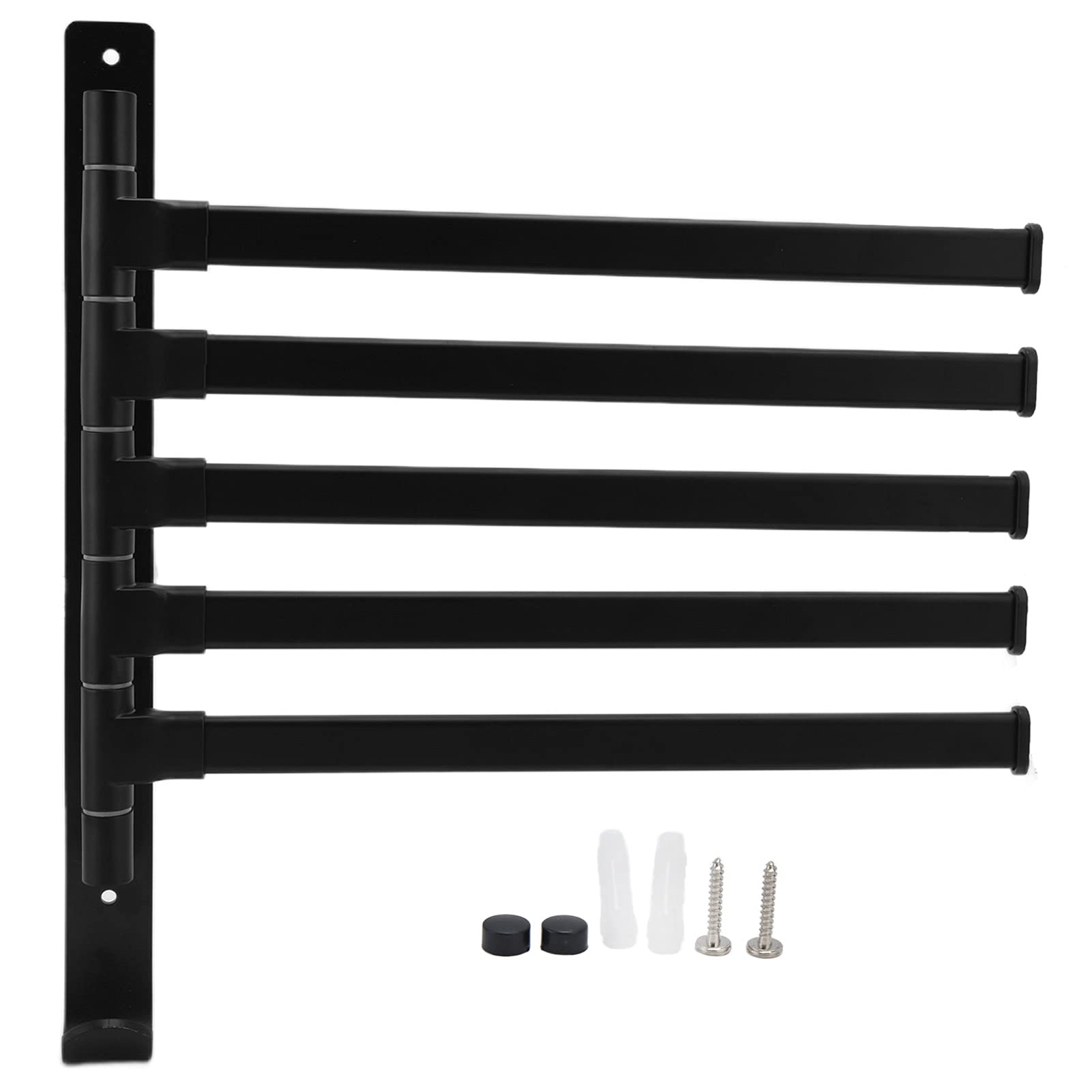 Séchage rapide avec le range-serviettes alu noir à fixation solide