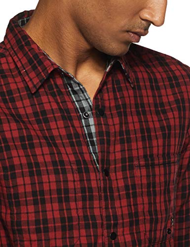 Image of Spykar Men's Checked Slim Fit Shirt
