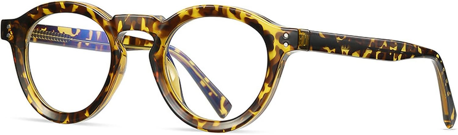 COTIA Retro Oval Blue Light Blocking Reading Glasses Anti Glare Digital Eye Strain Classic Reader Men