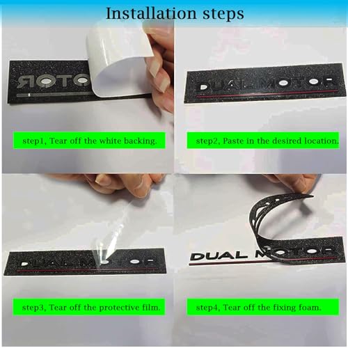 image for YHCDSEA Dual Motor Badge Emblem Sticker Plaid Decor Compatible for Mod