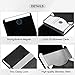 MaxGear Business Card Holder, PU Leather Business Card Case Pocket Card Holders for Men or Women, Metal Slim Name Card Holder RFID Blocking Business Card Carrier with Magnetic Closure, Black