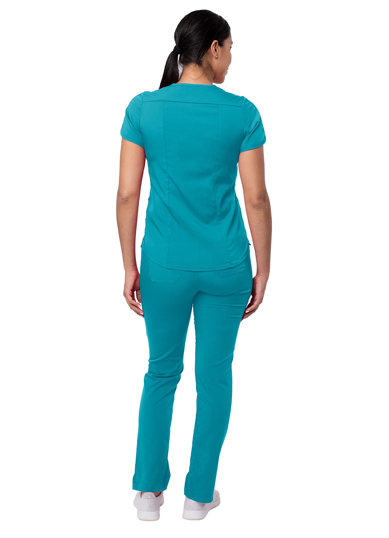 Adar Pro Uniforme médico para Mujer Casaca con Cuello en V y Pantalones de Yoga