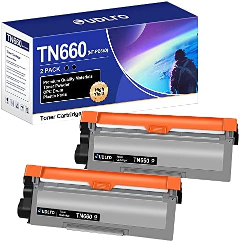 SUDLTO TN660 Toner Cartridge Brother Printer Replacement for Brother TN660 TN-660 TN630 TN-630 NT-PB660 to Compatible with HL-L2300D HL-L2380DW HL-L2320D DCP-L2540DW HL-L2340DW HL-L2360DW (2 Black)