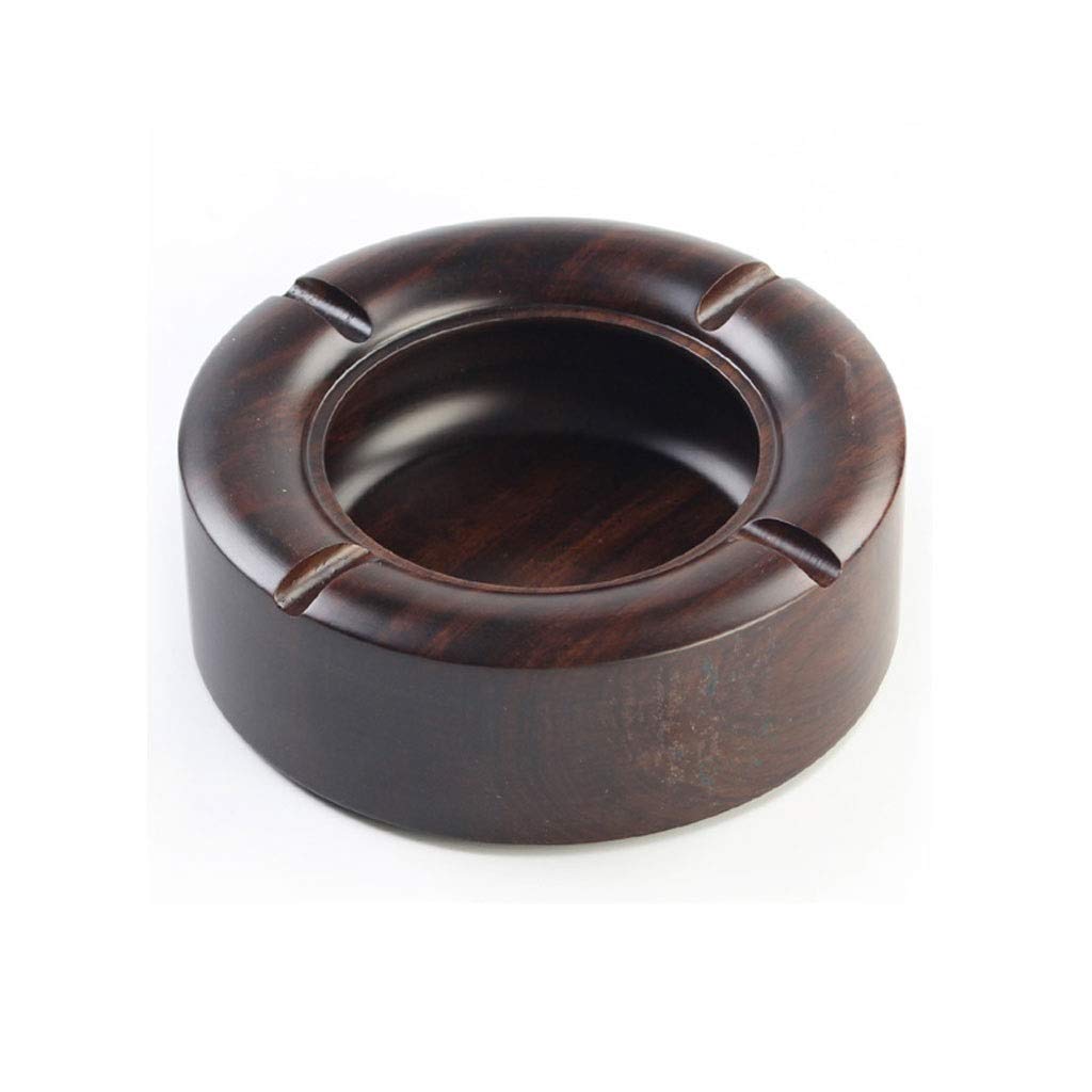 Cendrier avec Couvercle en Bois Massif Style Vintage Intérieur