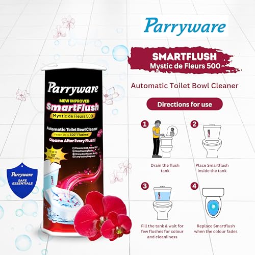 Image of Parryware SmartFlush Mystic de Fleurs 500 - Automatic Toilet Bowl Cleaner upto 500* flushes - 180g (Pack of 1)