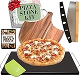 MAKE THE BEST PIZZA AT HOME: Elevate your pizza game with our oven stone pizza making kit.Say goodbye to burnt bottoms and uneven cooking. Transform your oven or BBQ into a pizza oven and create crispy crust pizzas just like your favorite Italian piz...