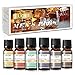 EUQEE Ätherische Öle Set, Duftöle Set für Diffuser - Leder, Süßer Tabak, Drachenblut, Sandelholz, Bay rum, Zedernholz Ätherische Duftöle - 6 x 10ml Aromaöle Men's Pubs