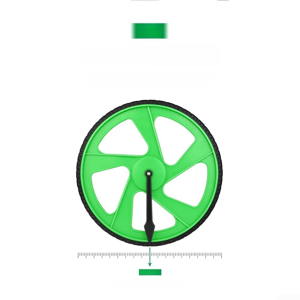 Rueda mecánica de medición de distancia, diseño plegable, precisión ± 0,5% unidades métricas para tasadores de bienes raíces, constructores, proyectos al aire libre, 48 cm, plegada (verde)