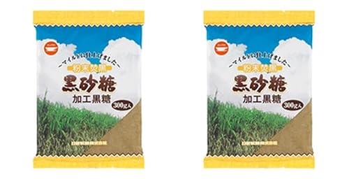 日新製糖 カップ 粉末焚黒 黒砂糖 300G×2パック 常温(まとめ買い) (Vandroロゴ付包装・INDEXBOX)