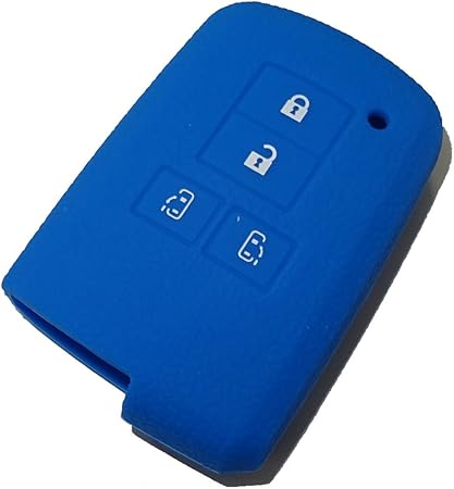 Amazon 形状 カラー選択可能 シリコン スマートキーケース スマピタくん スマートキーカバー スマートキー キーケース ケース カバー トヨタdタイプ K ブルー キーケース キーホルダー 車 バイク