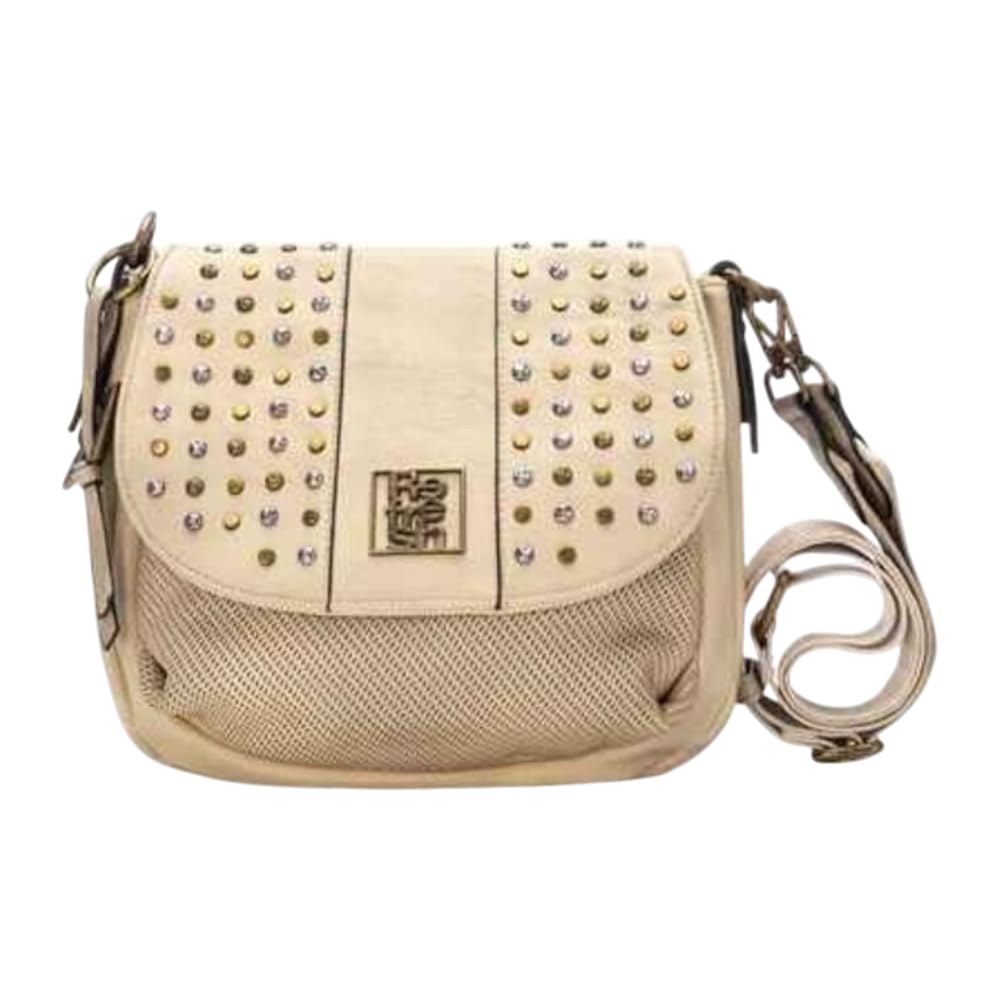 REFRESH 183350, Borsa a tracolla da donna, beige, media