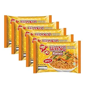 Korean Style Spicy Instant Noodles, (80 grams x Pack of 5 )