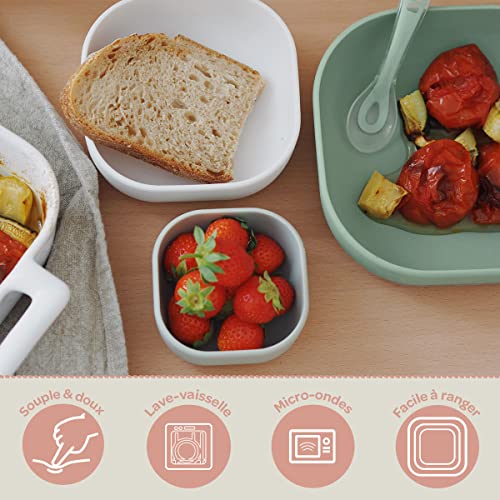 Bols silicone Béaba anti-renversement pour bébé repas Night - 3