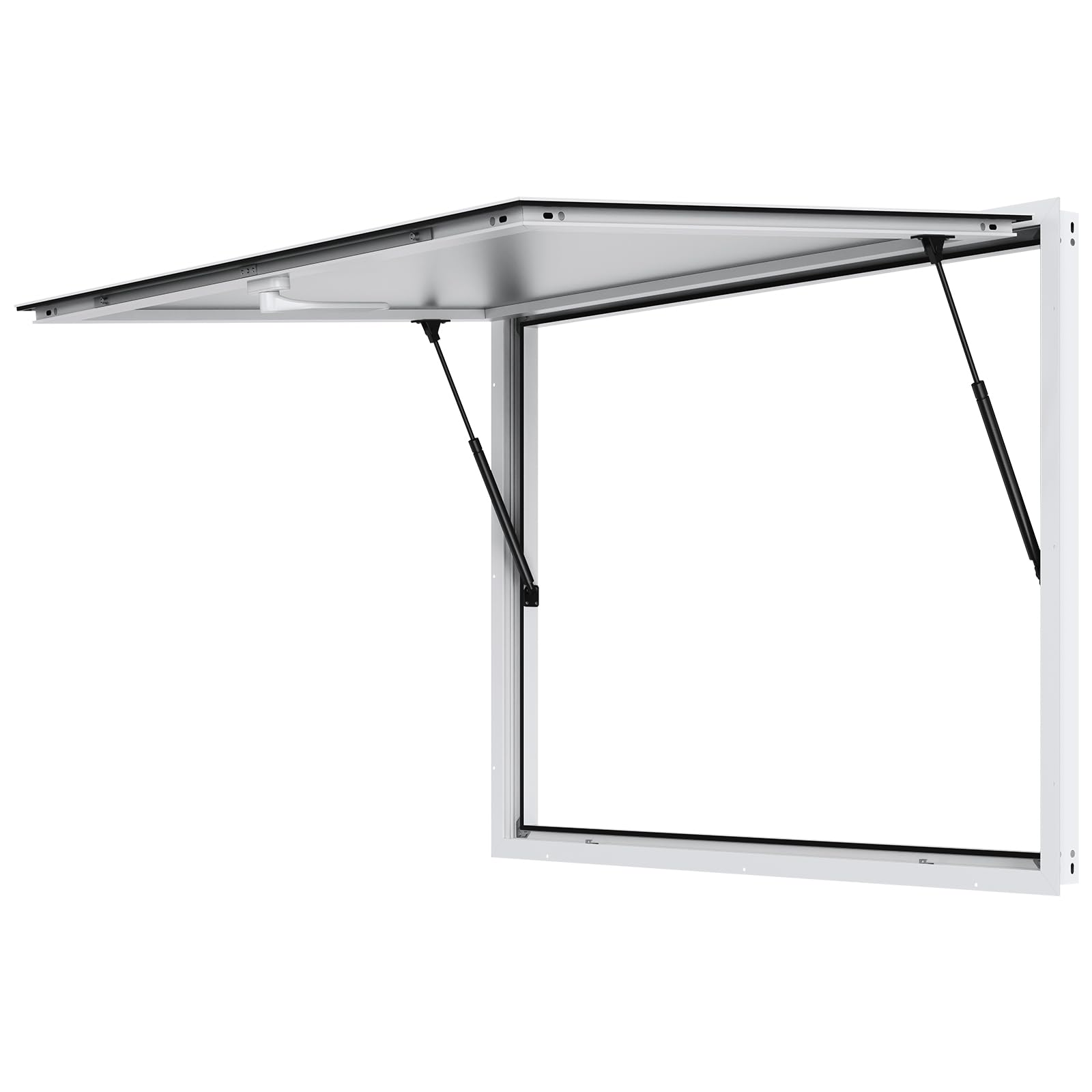 VEVOR Imbissfenster für Imbisswagen 1220 x 915 mm Servicefenster aus Aluminiumlegierung für Imbisswagen, bis zu 85° schwenkbares Servierfenster mit Markisentür & Zughaken, für Imbisswagen