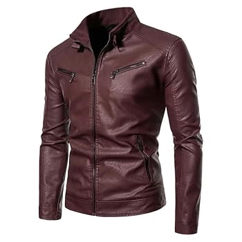 GaoLeAve Man leather jacket men's spring autumn windproof