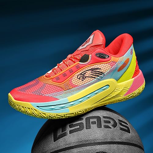 Image of Men's High-Top Basketball Shoes Anti-Slip and Wear-Resistant Soles Running Shoes Graffiti Design Fashionable Sports Shoes