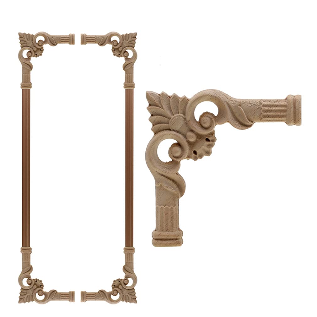 5 Appliques Murales En Bois - Déco Angle Meuble Armoire - DIY Artisanat - Taille Variable