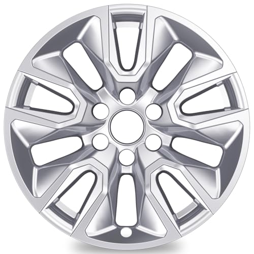TangMiGe 4-Pack Wheel Skins Compatible with Chevrolet Silverado 1500 2019-2024, Chevy Tahoe 2021-2023, Chevy Suburban 2021-2024, 20 inch 20" Alloy Wheel, Wheel Cover (Bright Silver) by TangMiGe - Used condition - US$90.02